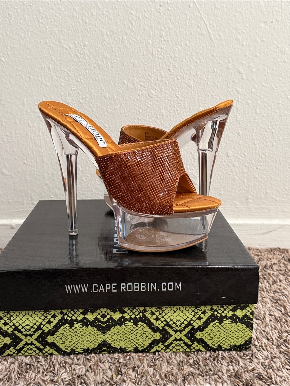 Cape Robbin Copper Crystal Platform Mules